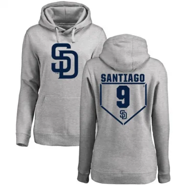 Gray Women's Benito Santiago San Diego Padres Branded RBI Pullover Hoodie - Heathered
