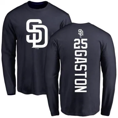 Navy Men's Cito Gaston San Diego Padres Backer Long Sleeve T-Shirt -