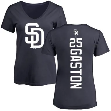 Navy Women's Cito Gaston San Diego Padres Backer Slim Fit T-Shirt -