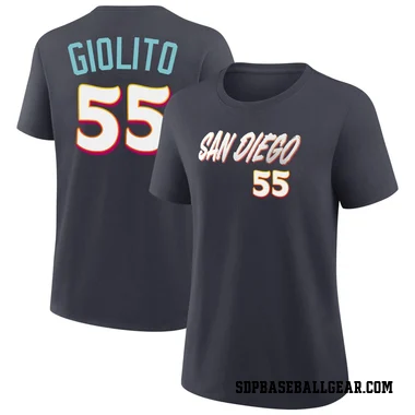 Navy Women's Lucas Giolito San Diego Padres 2026 City Connect T-Shirt