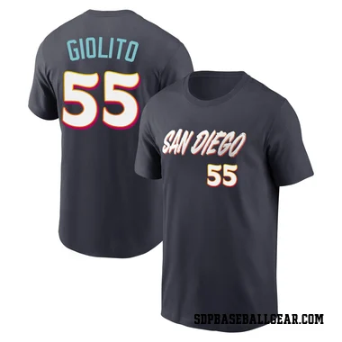 Navy Youth Lucas Giolito San Diego Padres 2026 City Connect T-Shirt